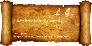 Laczkovics Gusztáv névjegykártya