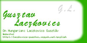 gusztav laczkovics business card