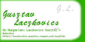 gusztav laczkovics business card